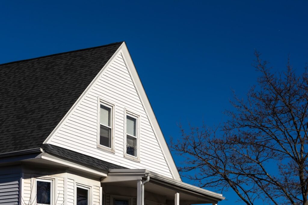 Single family house attic window cary